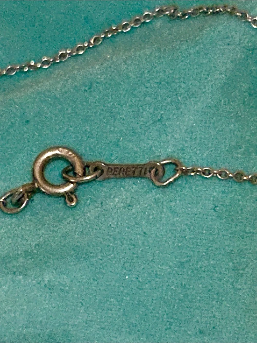 Tiffany & Co. Sterling Silver Bean Pendant Necklace - Silver
